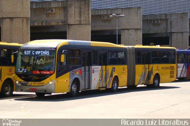 Auto Viação Ouro Verde OV-123020 na cidade de Campinas, São Paulo, Brasil, por Ricardo Luiz. ID da foto: 2777751.