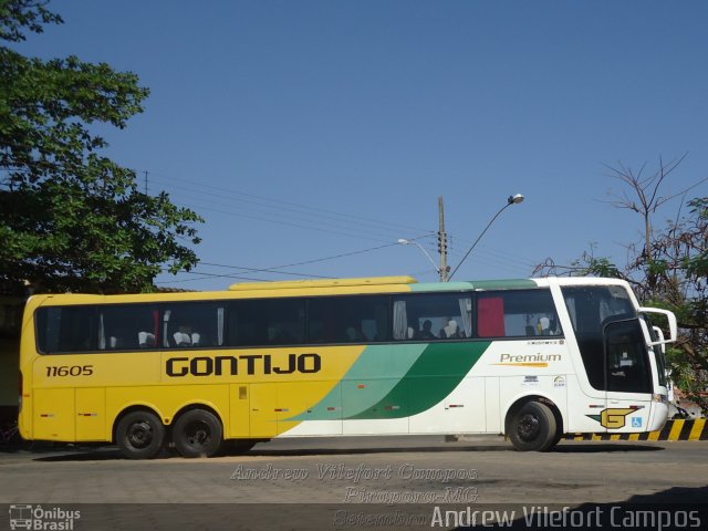 Empresa Gontijo de Transportes 11605 na cidade de Pirapora, Minas Gerais, Brasil, por Andrew Campos. ID da foto: 2782792.