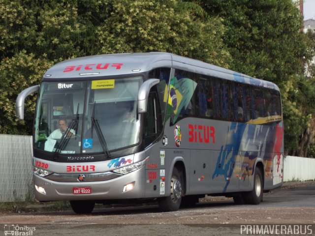 Bitur Transporte Coletivo e Turismo 1320 na cidade de Curitiba, Paraná, Brasil, por Alexandre Rodrigo. ID da foto: 2781343.