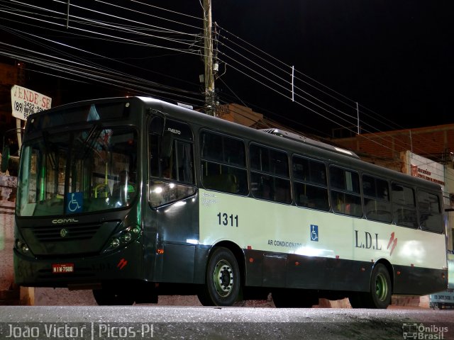 LDL Transportes e Turismo 1311 na cidade de Picos, Piauí, Brasil, por João Victor. ID da foto: 2782705.