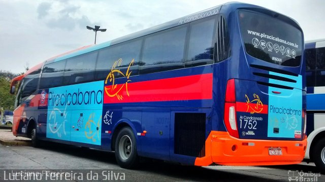 Viação Piracicabana 1752 na cidade de São Paulo, São Paulo, Brasil, por Luciano Ferreira da Silva. Número da foto: #2781599.