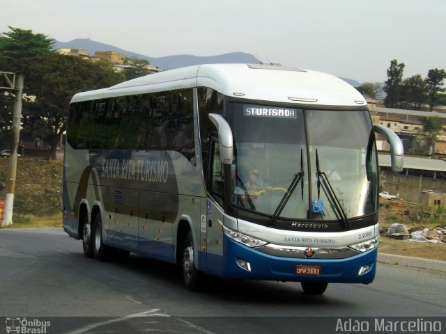 VSR - Viação Santa Rita 23080 na cidade de Belo Horizonte, Minas Gerais, Brasil, por Adão Raimundo Marcelino. Número da foto: #2784546.