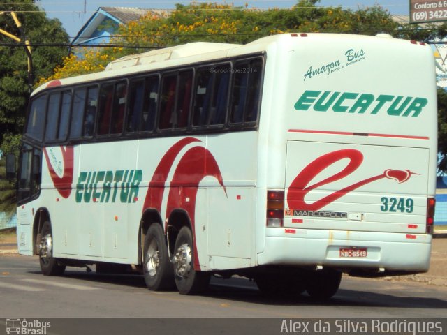 Eucatur - Empresa União Cascavel de Transportes e Turismo 3249 na cidade de Ji-Paraná, Rondônia, Brasil, por Alex da Silva Rodrigues. ID da foto: 2784335.