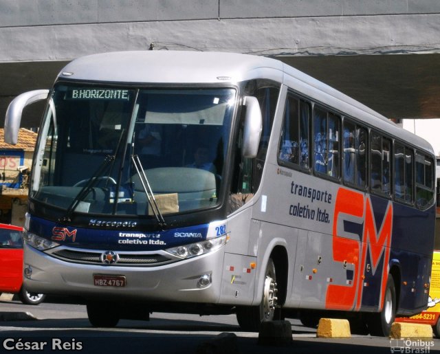 Transporte Coletivo Santa Maria 282 na cidade de Belo Horizonte, Minas Gerais, Brasil, por César Ônibus. Número da foto: #2784945.