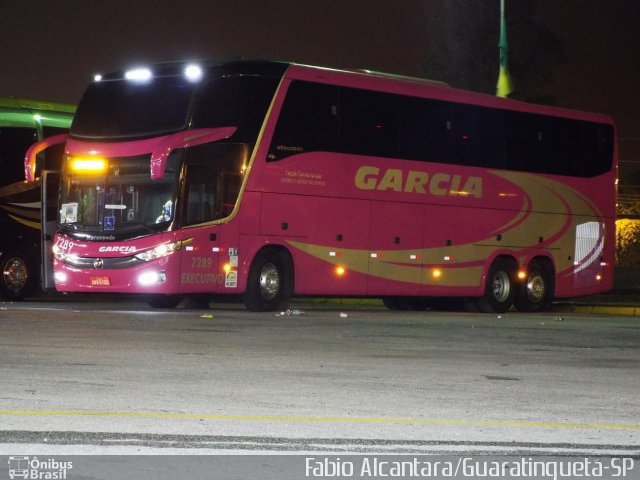 Viação Garcia 7289 na cidade de Guaratinguetá, São Paulo, Brasil, por Fabio Alcantara. Número da foto: #2747074.