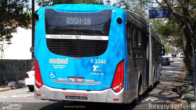 TUPI - Transportes Urbanos Piratininga 6 2242 na cidade de São Paulo, São Paulo, Brasil, por Johnny Ferreira. Número da foto: #2747617.