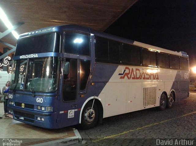 Radasha Turismo 610 na cidade de Santa Cruz do Rio Pardo, São Paulo, Brasil, por David Arthur. Número da foto: #2748462.