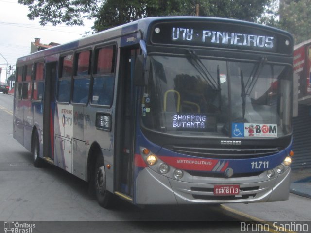 Viação Pirajuçara 11.711 na cidade de Taboão da Serra, São Paulo, Brasil, por Bruno Santino. ID da foto: 2785746.