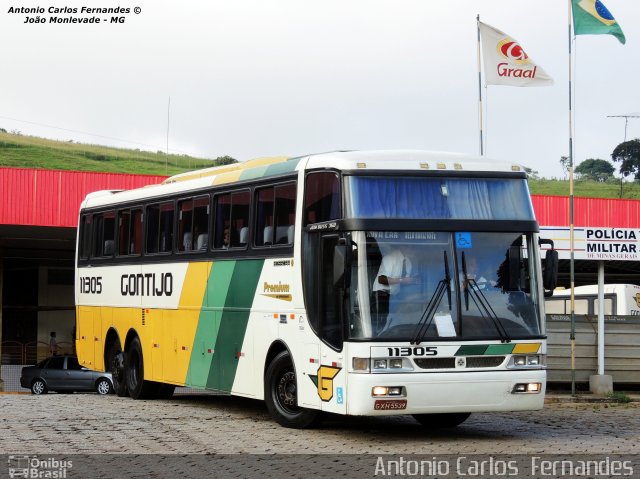 Empresa Gontijo de Transportes 11305 na cidade de João Monlevade, Minas Gerais, Brasil, por Antonio Carlos Fernandes. Número da foto: #2785668.