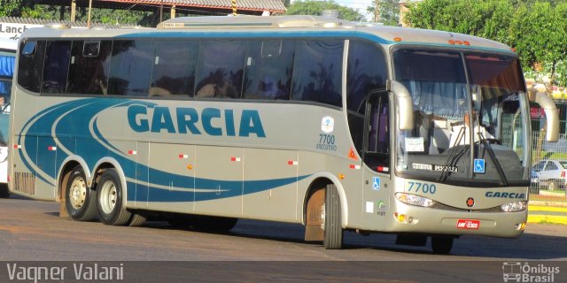 Viação Garcia 7700 na cidade de Foz do Iguaçu, Paraná, Brasil, por Vagner Valani. Número da foto: #2788108.
