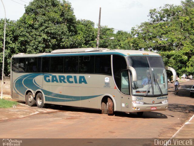 Viação Garcia 7501 na cidade de Mundo Novo, Mato Grosso do Sul, Brasil, por Diogo Viec. Número da foto: #2788182.
