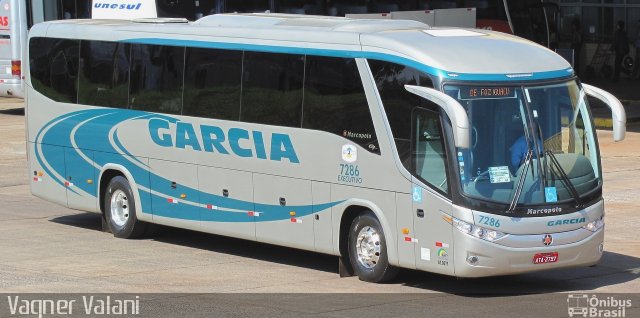 Viação Garcia 7286 na cidade de Foz do Iguaçu, Paraná, Brasil, por Vagner Valani. Número da foto: #2788309.