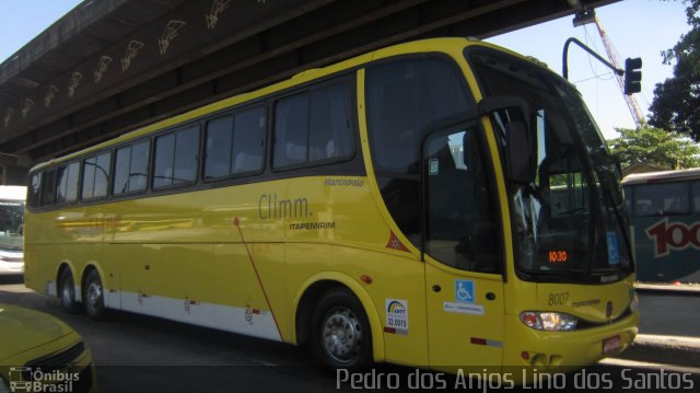 Viação Itapemirim 8007 na cidade de Rio de Janeiro, Rio de Janeiro, Brasil, por Pedro dos Anjos Lino dos Santos. ID da foto: 2787237.