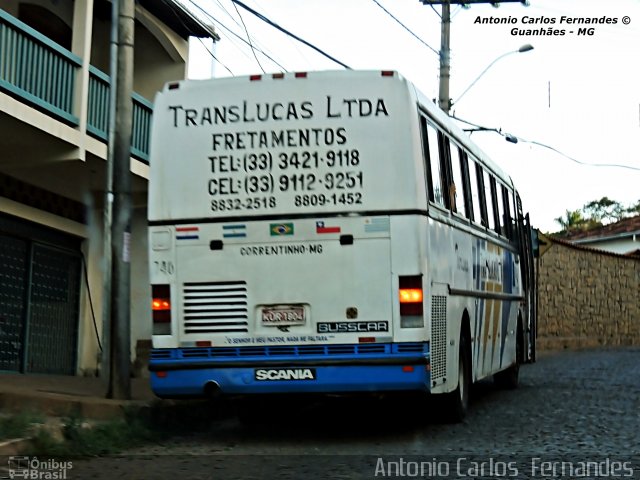 Translucas Turismo 740 na cidade de Guanhães, Minas Gerais, Brasil, por Antonio Carlos Fernandes. Número da foto: #2792236.