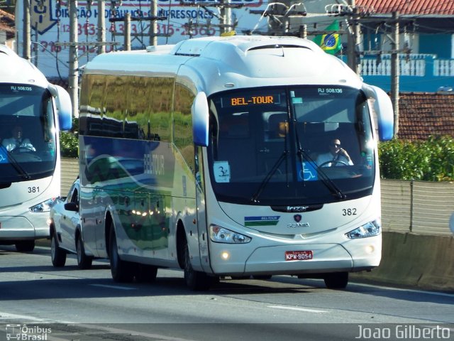 Bel-Tour Transportes e Turismo 382 na cidade de Guaratinguetá, São Paulo, Brasil, por Joao Gilberto. ID da foto: 2792546.