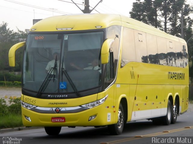 Viação Itapemirim 60545 na cidade de Curitiba, Paraná, Brasil, por Ricardo Matu. ID da foto: 2794626.