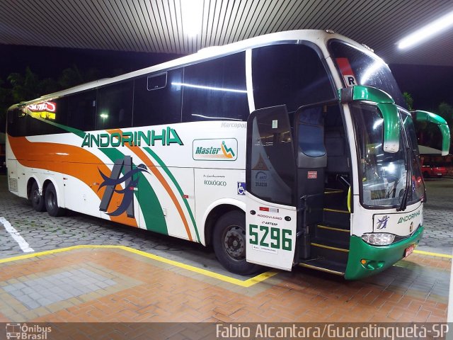 Empresa de Transportes Andorinha 5296 na cidade de Guaratinguetá, São Paulo, Brasil, por Fabio Alcantara. Número da foto: #2795985.