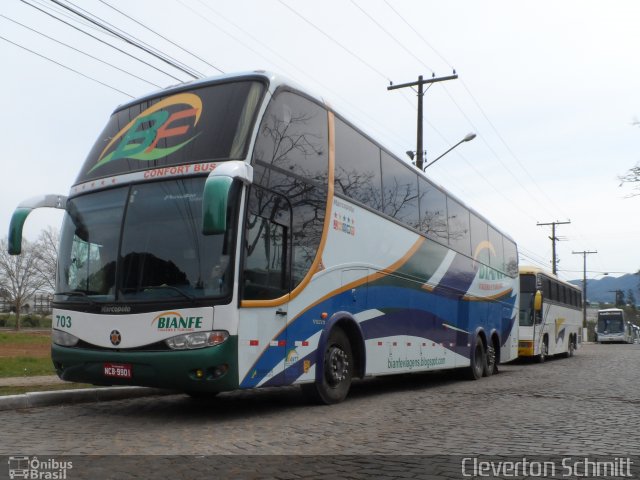 Bianfe Transportes e Turismo 703 na cidade de Santa Maria, Rio Grande do Sul, Brasil, por Cleverton Schmitt. ID da foto: 2796327.