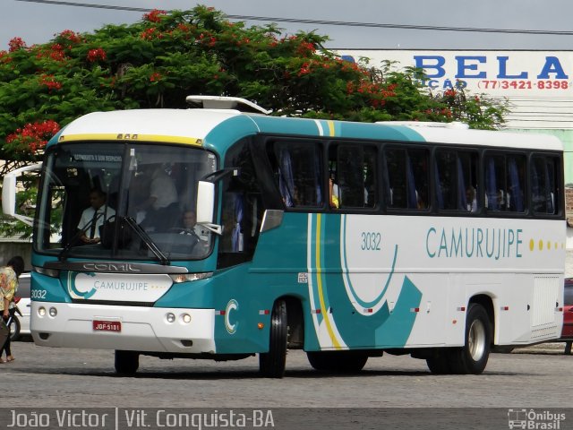 Auto Viação Camurujipe 3032 na cidade de Vitória da Conquista, Bahia, Brasil, por João Victor. ID da foto: 2798232.