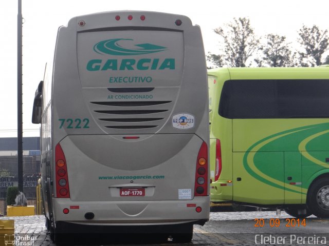 Viação Garcia 7222 na cidade de Londrina, Paraná, Brasil, por Cleber Luiz Pereira. ID da foto: 2796613.