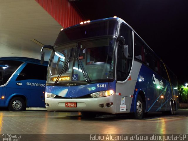 Viação Cometa 5401 na cidade de Guaratinguetá, São Paulo, Brasil, por Fabio Alcantara. ID da foto: 2798230.