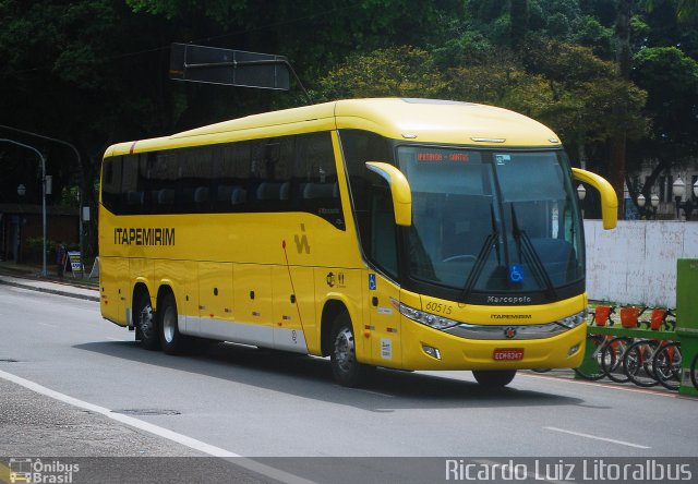 Viação Itapemirim 60515 na cidade de Santos, São Paulo, Brasil, por Ricardo Luiz. ID da foto: 2799367.