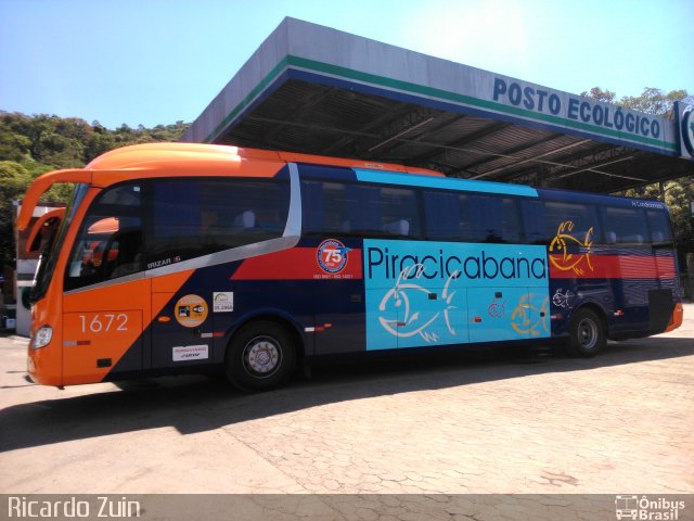 Viação Piracicabana 1672 na cidade de Poços de Caldas, Minas Gerais, Brasil, por Ricardo Zuin. ID da foto: 2799456.