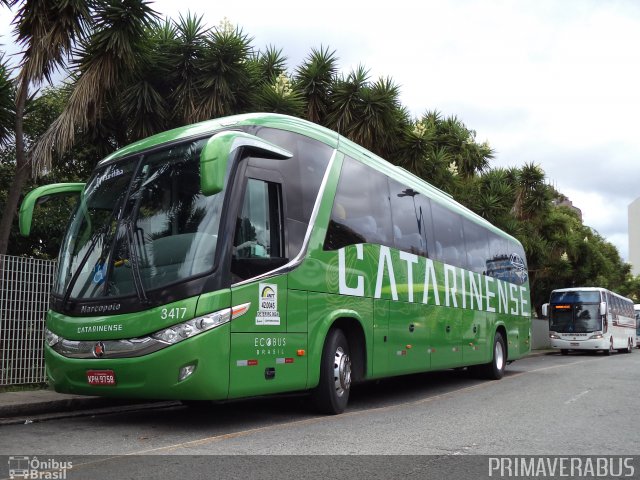 Auto Viação Catarinense 3417 na cidade de Curitiba, Paraná, Brasil, por Alexandre Rodrigo. Número da foto: #2801263.