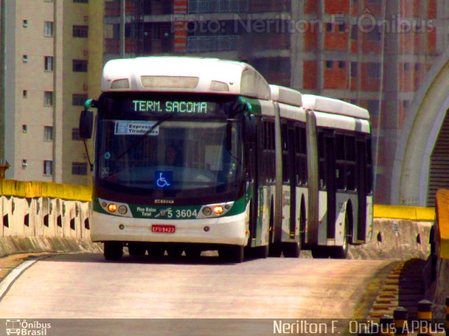 Via Sul Transportes Urbanos 5 3604 na cidade de São Paulo, São Paulo, Brasil, por Nerilton F.  ônibus. ID da foto: 2800655.