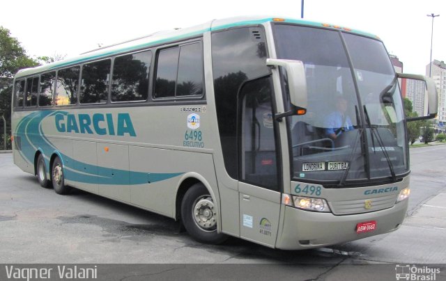 Viação Garcia 6498 na cidade de Curitiba, Paraná, Brasil, por Vagner Valani. Número da foto: #2801375.