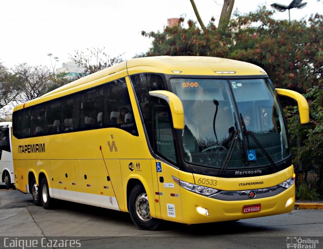 Viação Itapemirim 60533 na cidade de São Paulo, São Paulo, Brasil, por Caique Cazares. Número da foto: #2801875.