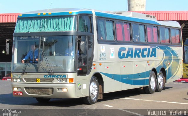 Viação Garcia 6743 na cidade de Londrina, Paraná, Brasil, por Vagner Valani. ID da foto: 2801443.