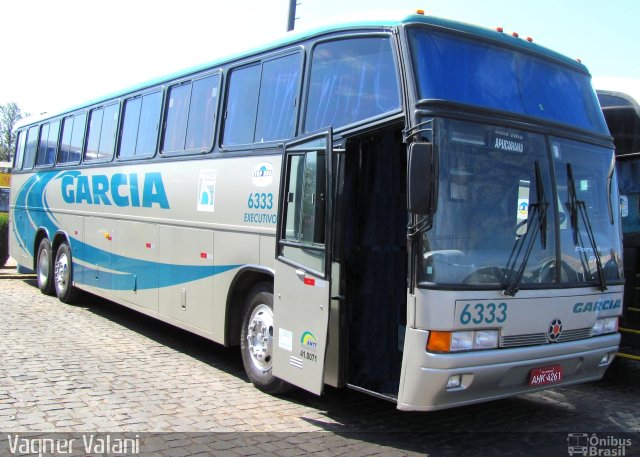 Viação Garcia 6333 na cidade de Londrina, Paraná, Brasil, por Vagner Valani. ID da foto: 2803614.