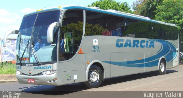 Viação Garcia 7805 na cidade de Foz do Iguaçu, Paraná, Brasil, por Vagner Valani. Número da foto: #2803560.