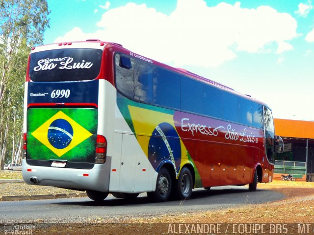 Expresso São Luiz 6990 na cidade de Cuiabá, Mato Grosso, Brasil, por Alexandre Rodrigo. Número da foto: #2805713.