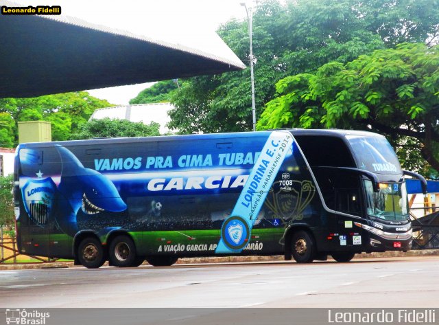 Viação Garcia 7008 na cidade de Maringá, Paraná, Brasil, por Leonardo Fidelli. Número da foto: #2804803.