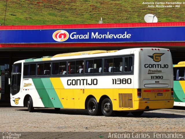 Empresa Gontijo de Transportes 11380 na cidade de João Monlevade, Minas Gerais, Brasil, por Antonio Carlos Fernandes. ID da foto: 2805375.