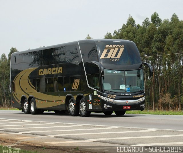 Viação Garcia 7347 na cidade de Sorocaba, São Paulo, Brasil, por EDUARDO - SOROCABUS. Número da foto: #2749391.