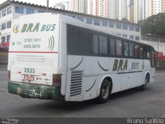 Bra Bus Turismo 2933 na cidade de Taboão da Serra, São Paulo, Brasil, por Bruno Santino. Número da foto: #2749805.