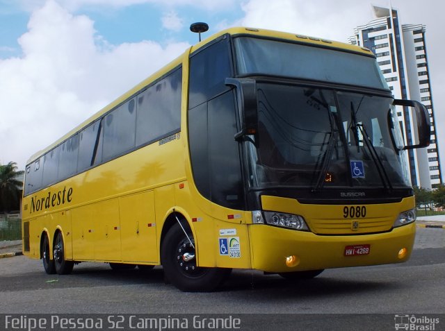 Viação Nordeste 9080 na cidade de Campina Grande, Paraíba, Brasil, por Felipe Pessoa de Albuquerque. Número da foto: #2751475.