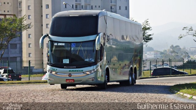 Viação Garcia 7067 na cidade de Jundiaí, São Paulo, Brasil, por Guilherme Estevan. ID da foto: 2752080.