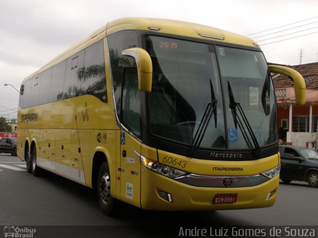 Viação Itapemirim 60643 na cidade de Aparecida, São Paulo, Brasil, por André Luiz Gomes de Souza. ID da foto: 2754291.