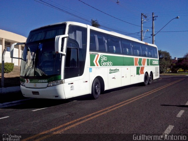 Cia. São Geraldo de Viação 20160 na cidade de Araxá, Minas Gerais, Brasil, por Guilherme Antonio. ID da foto: 2754095.