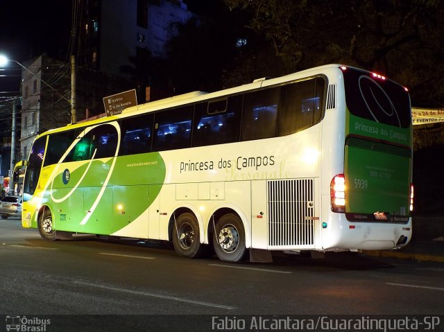 Expresso Princesa dos Campos 5939 na cidade de Aparecida, São Paulo, Brasil, por Fabio Alcantara. ID da foto: 2757357.