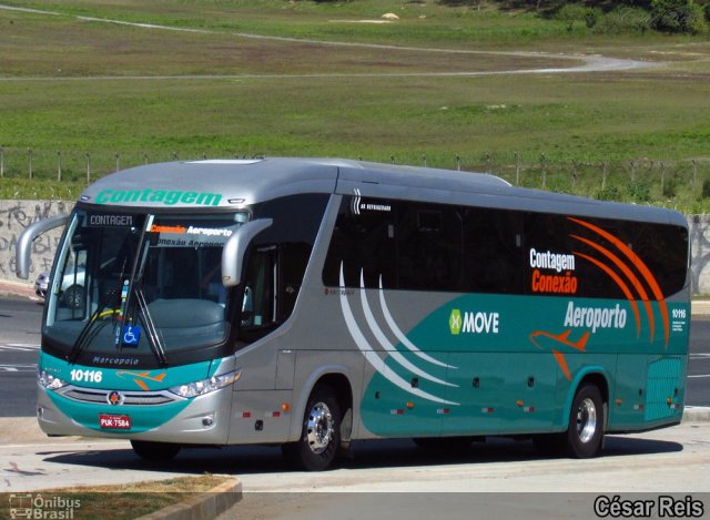 Empresa São Gonçalo 10116 na cidade de Belo Horizonte, Minas Gerais, Brasil, por César Ônibus. ID da foto: 2756963.