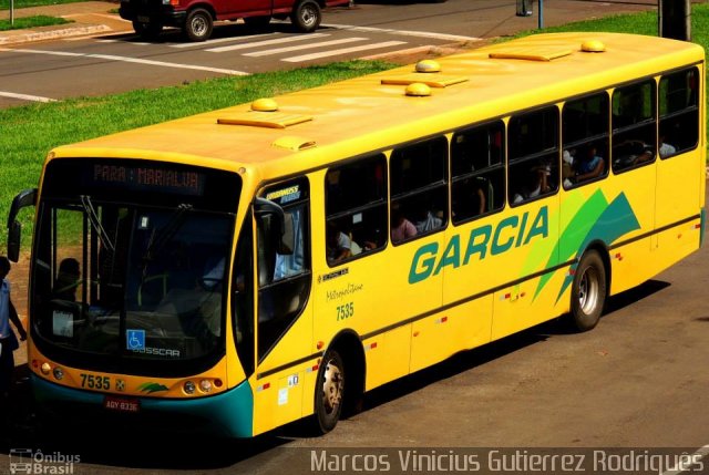 Viação Garcia 7535 na cidade de Maringá, Paraná, Brasil, por Marcos Vinicius Gutierrez Rodriguês. ID da foto: 2760981.